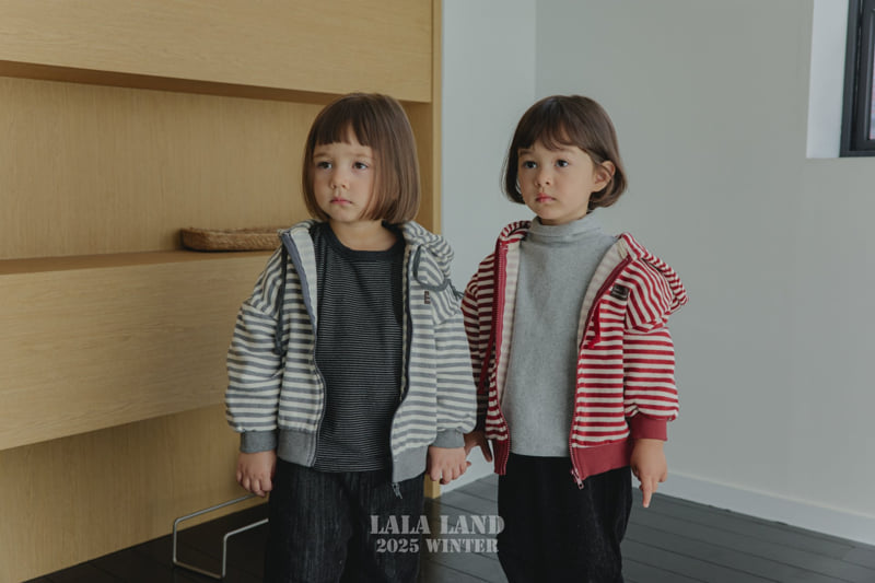 Lalaland - Korean Baby Fashion - #babywear - Willy Stripe Hoodie Zip-Up - 5