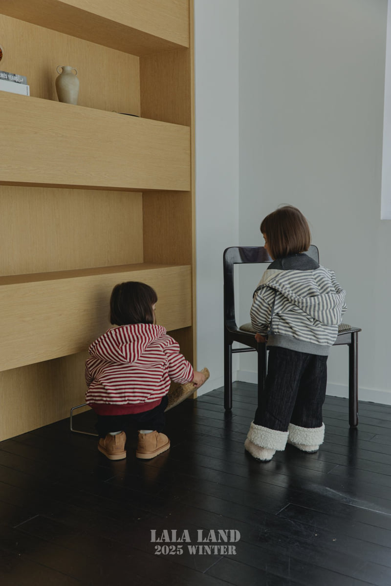 Lalaland - Korean Baby Fashion - #onlinebabyshop - Willy Stripe Hoodie Zip-Up - 7