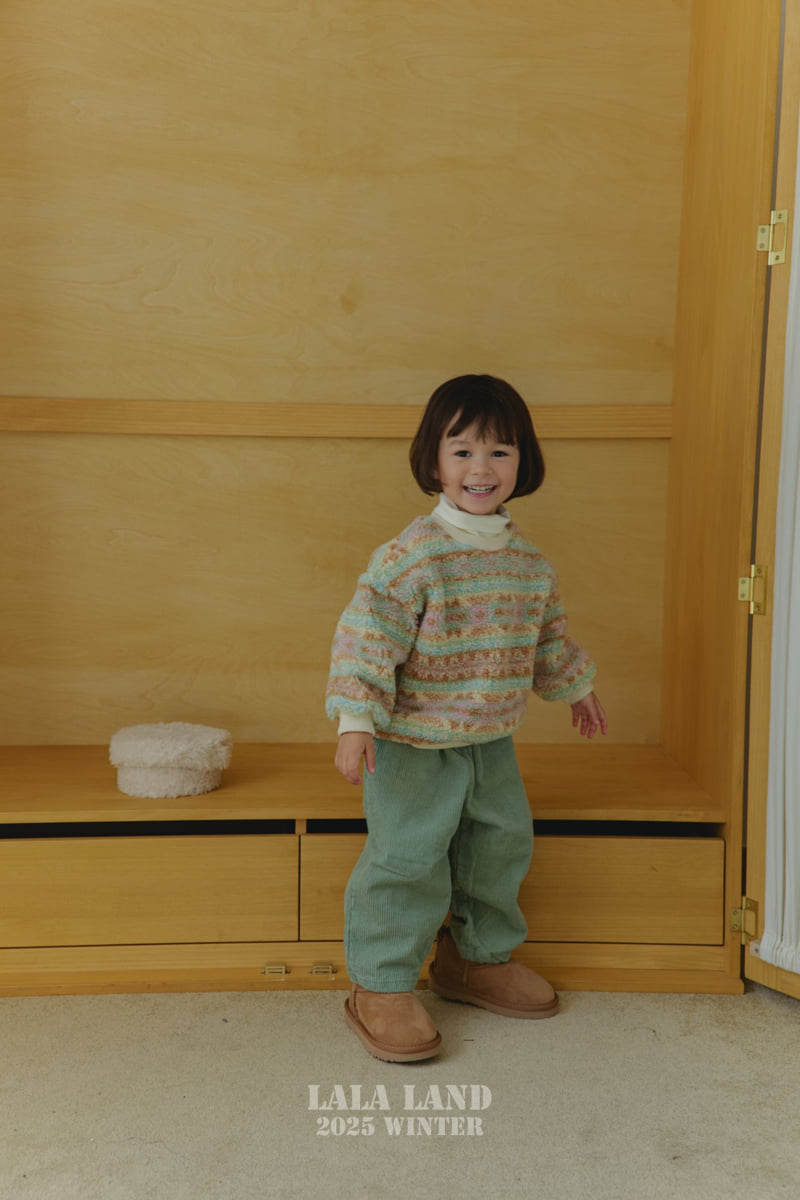 Lalaland - Korean Baby Fashion - #smilingbaby - Corduroy Fleece Pants - 6