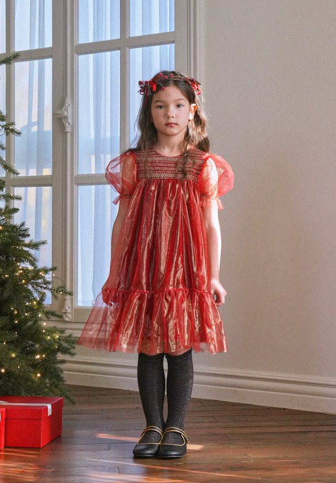 Le Bev - Korean Children Fashion - #childrensboutique - Lavella Gold Pearl One-piece - 6