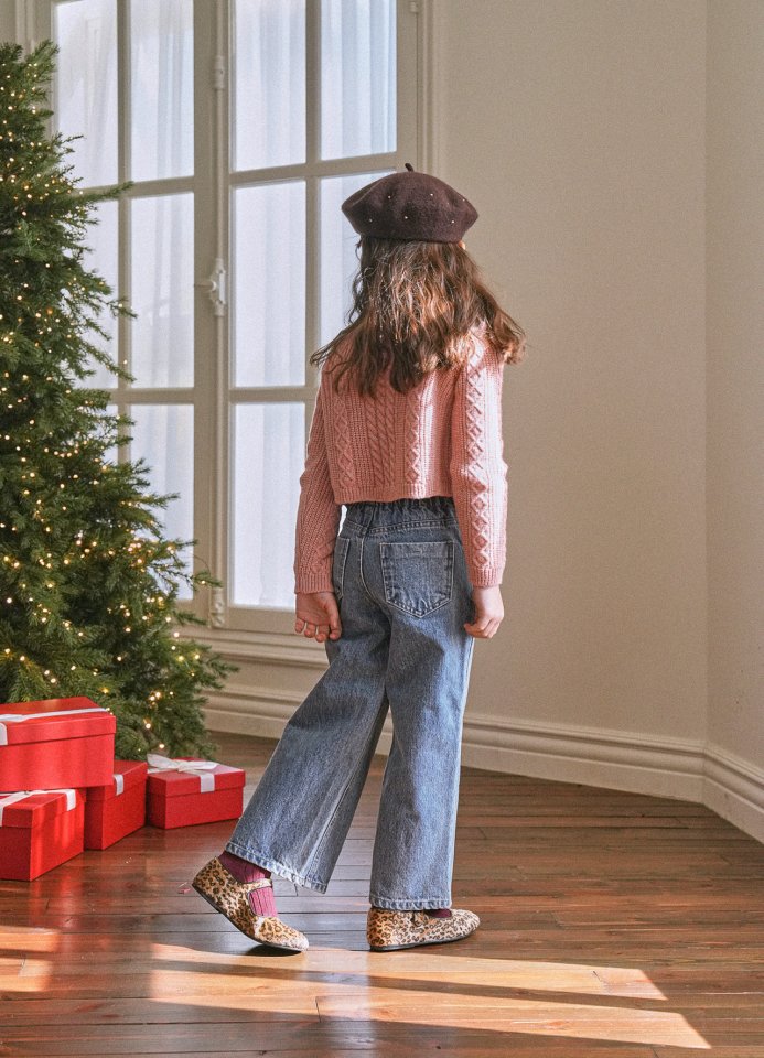 Le Bev - Korean Children Fashion - #childrensboutique - String Denim Pants - 7
