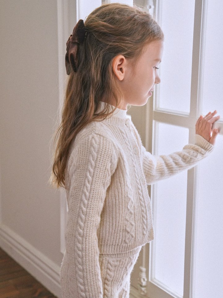 Le Bev - Korean Children Fashion - #kidsshorts - Glyn Pearl Knit Cardigan - 6
