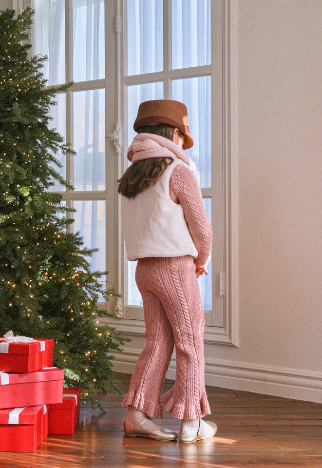 Le Bev - Korean Children Fashion - #kidsshorts - Glyn Pearl Knit Pants - 12
