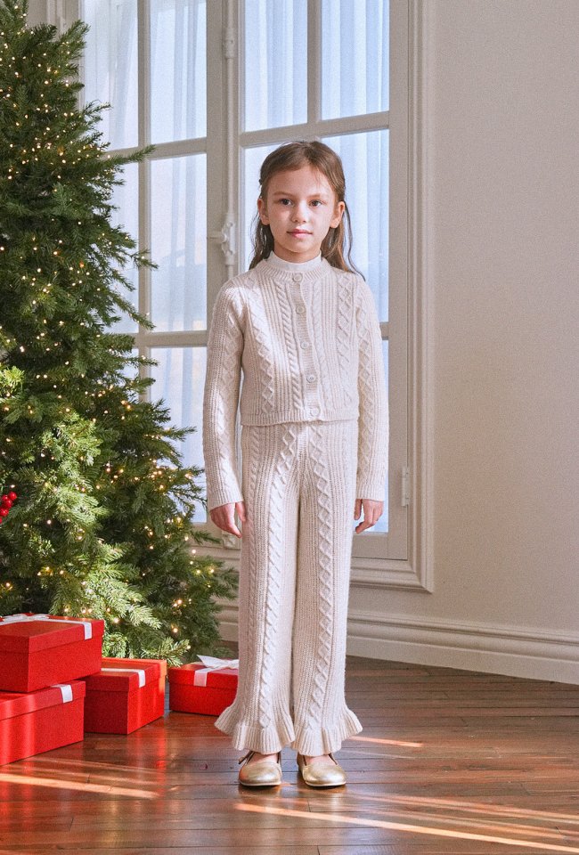 Le Bev - Korean Children Fashion - #kidsstore - Glyn Pearl Knit Cardigan - 7