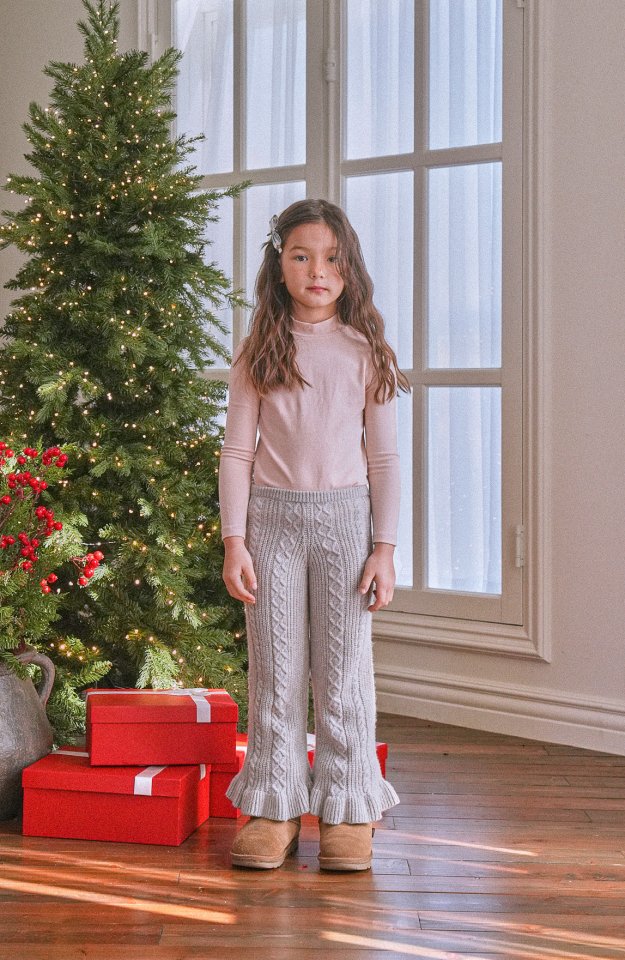 Le Bev - Korean Children Fashion - #littlefashionista - Glyn Pearl Knit Pants - 2
