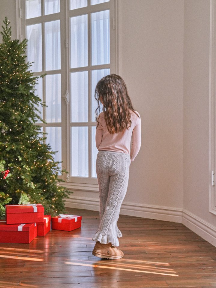 Le Bev - Korean Children Fashion - #magicofchildhood - Glyn Pearl Knit Pants - 4