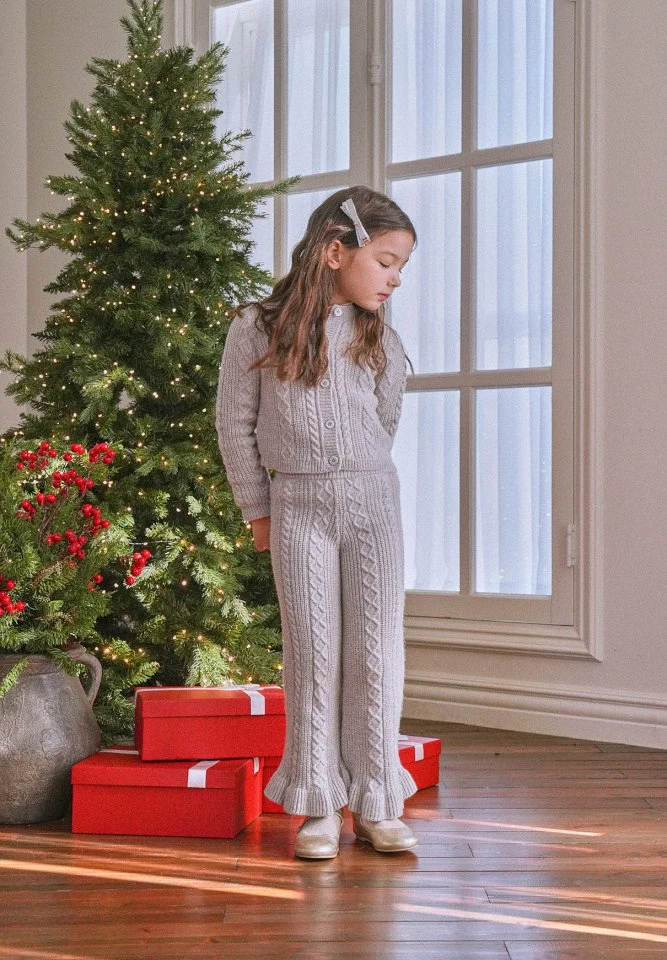 Le Bev - Korean Children Fashion - #prettylittlegirls - Glyn Pearl Knit Pants - 5