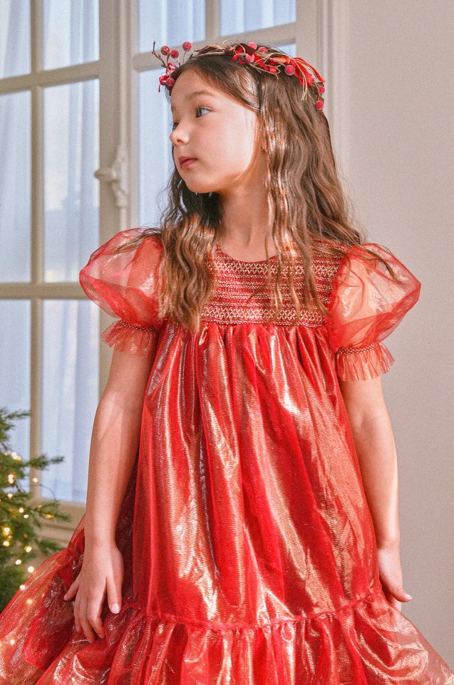 Le Bev - Korean Children Fashion - #toddlerclothing - Lavella Gold Pearl One-piece - 3