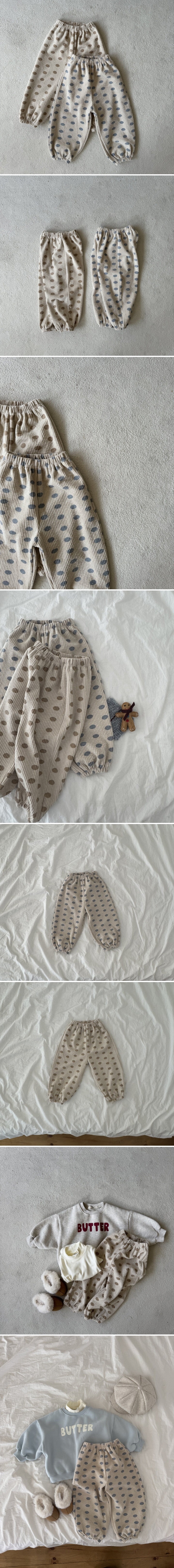 Le petitmot - Korean Children Fashion - #childofig - Corduroy Dot Jogger Pants - 2