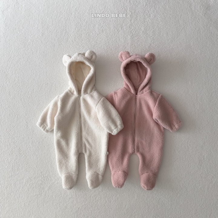 Lindo - Korean Baby Fashion - #babyboutique - Bebe Milk Bear Hood Suit