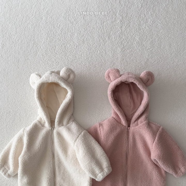 Lindo - Korean Baby Fashion - #babyboutiqueclothing - Bebe Milk Bear Hood Suit - 2