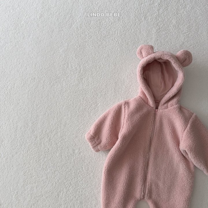 Lindo - Korean Baby Fashion - #babyfever - Bebe Milk Bear Hood Suit - 5