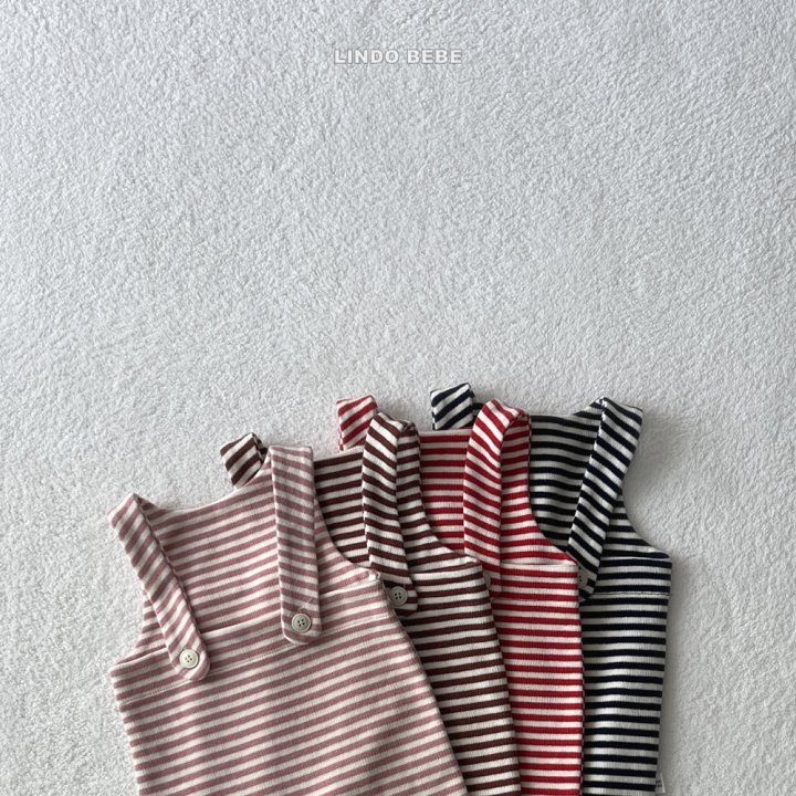 Lindo - Korean Baby Fashion - #babygirlfashion - Bebe Stripe Papillon Suit - 9