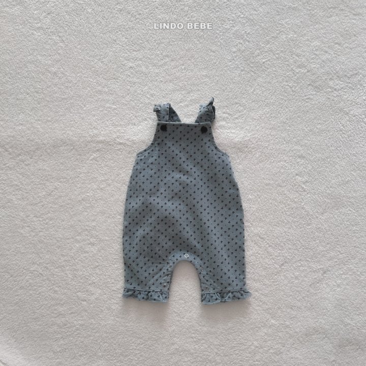 Lindo - Korean Baby Fashion - #babygirlfashion - Bebe Flower Frill Suspender Pants - 2