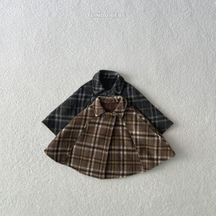 Lindo - Korean Baby Fashion - #babyoninstagram - Bebe Check Cape Jacket - 6