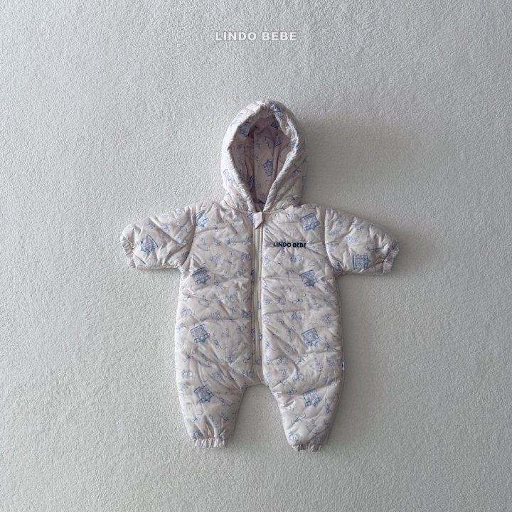 Lindo - Korean Baby Fashion - #babyootd - Bebe Bear Bear Hood Baby Suit - 3