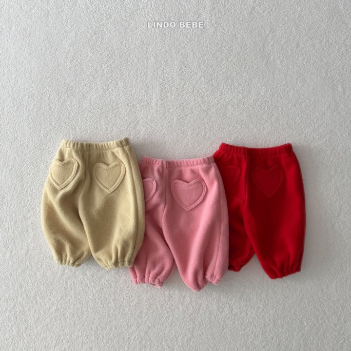 Lindo - Korean Baby Fashion - #babyoutfit - Bebe Bebe Heart Jogger Pants