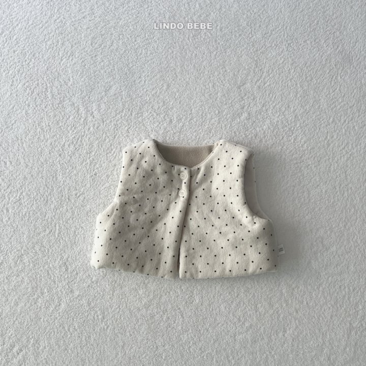 Lindo - Korean Baby Fashion - #babyoutfit - Bebe Warm Vera Dot Vest