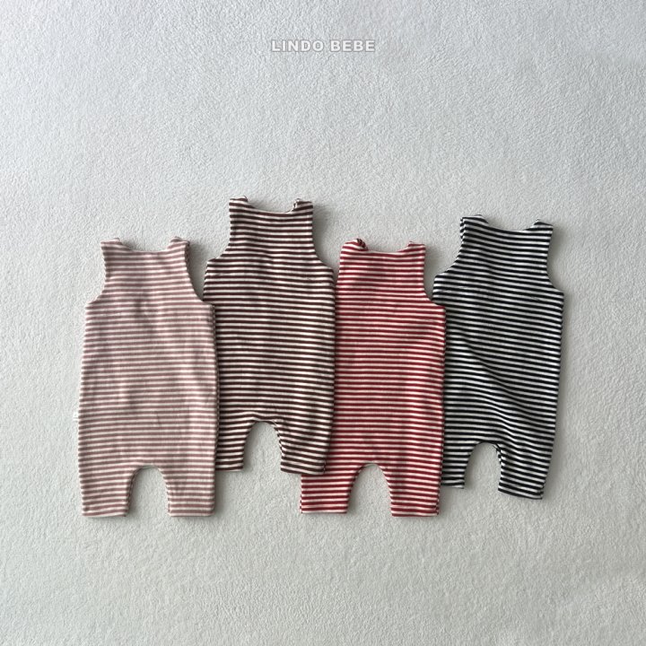 Lindo - Korean Baby Fashion - #onlinebabyboutique - Bebe Stripe Papillon Suit
