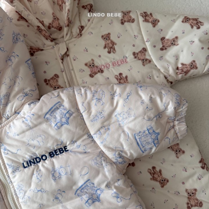 Lindo - Korean Baby Fashion - #onlinebabyboutique - Bebe Bear Bear Hood Baby Suit - 7