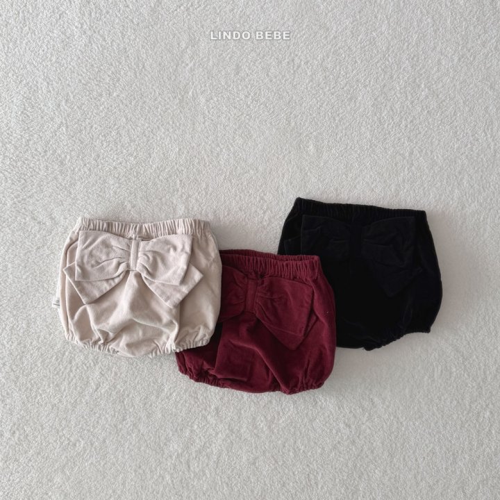 Lindo - Korean Baby Fashion - #onlinebabyshop - Bebe Big Ribbon Cute Bloomer