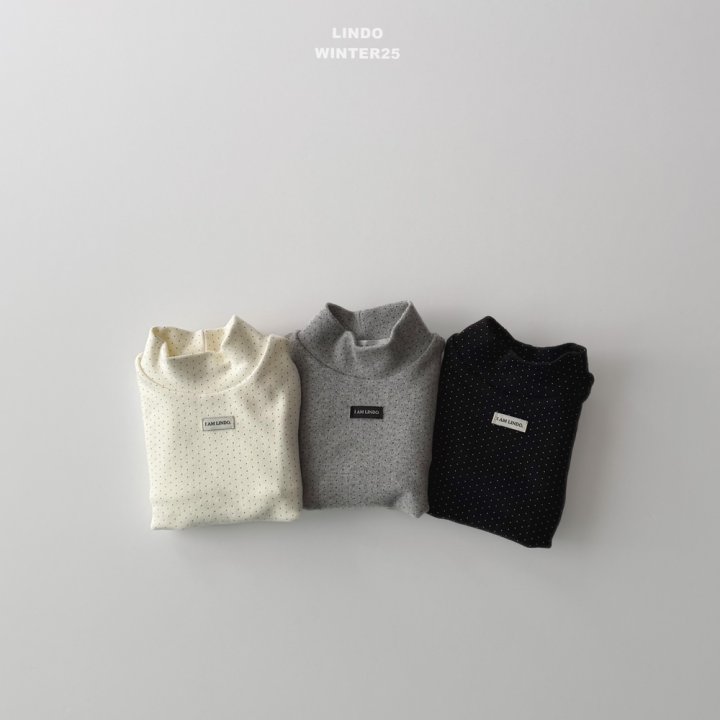 Lindo - Korean Children Fashion - #childofig - Mini Dot Mock Neck Tee - 8