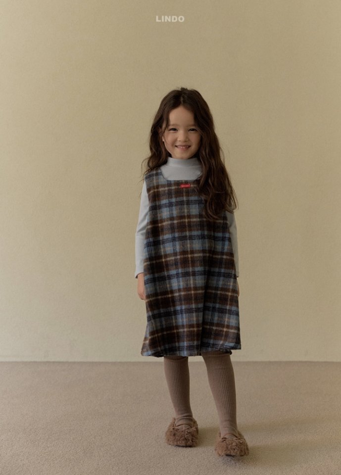 Lindo - Korean Children Fashion - #childofig - Milk Square One-piece (Check) - 11