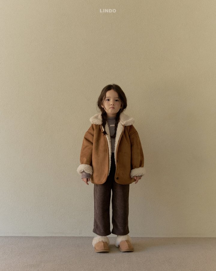 Lindo - Korean Children Fashion - #designkidswear - Creamy Shearling Jacket - 7