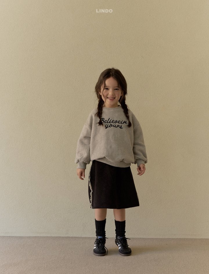 Lindo - Korean Children Fashion - #designkidswear - Believe Sweatshirt - 6