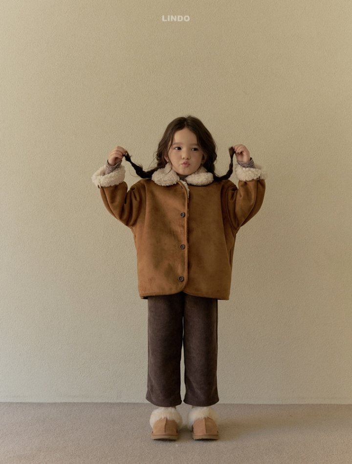 Lindo - Korean Children Fashion - #fashionkids - Creamy Shearling Jacket - 9