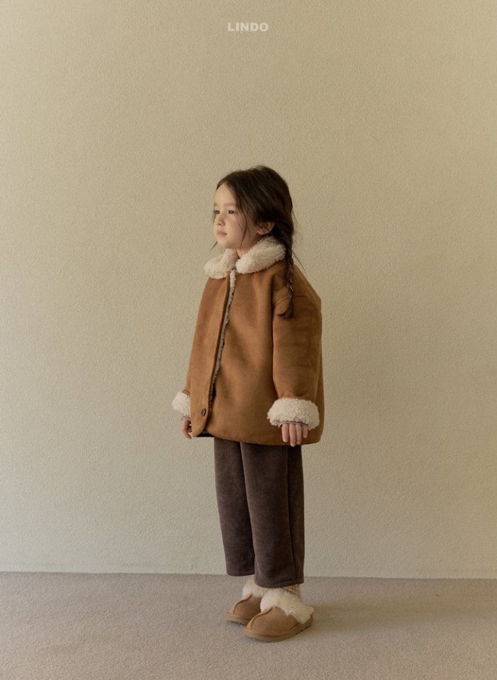 Lindo - Korean Children Fashion - #kidsshorts - Creamy Shearling Jacket - 10