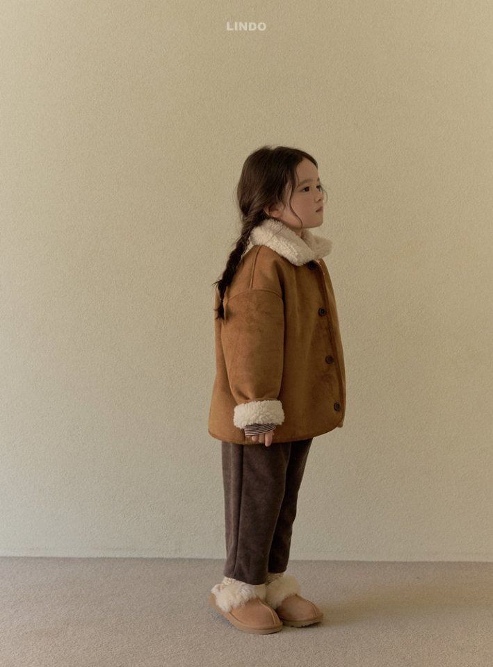 Lindo - Korean Children Fashion - #kidsstore - Creamy Shearling Jacket - 11