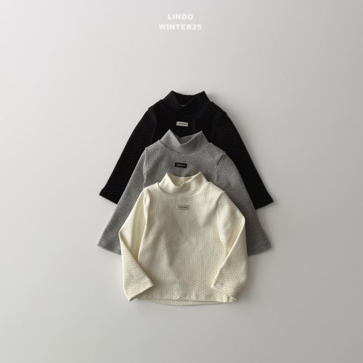Lindo - Korean Children Fashion - #kidzfashiontrend - Mini Dot Mock Neck Tee