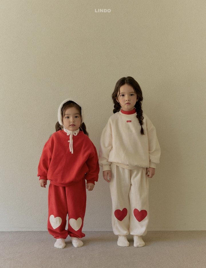 Lindo - Korean Children Fashion - #magicofchildhood - Big Heart Jogger Pants - 10