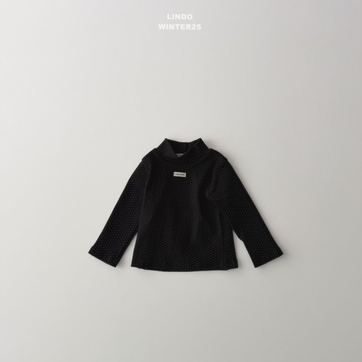 Lindo - Korean Children Fashion - #littlefashionista - Mini Dot Mock Neck Tee - 4