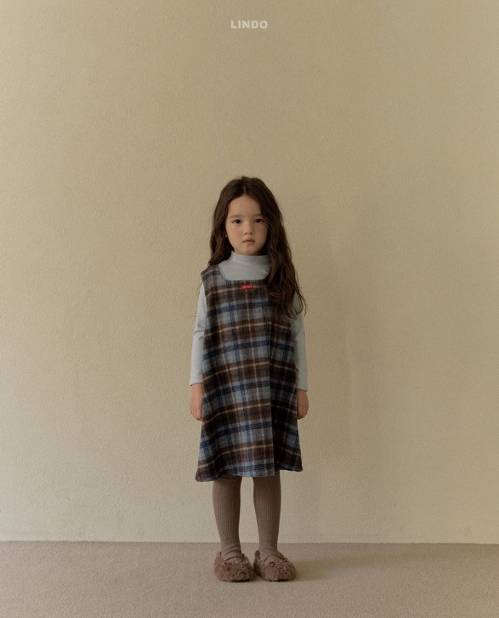Lindo - Korean Children Fashion - #magicofchildhood - Milk Square One-piece (Check) - 8