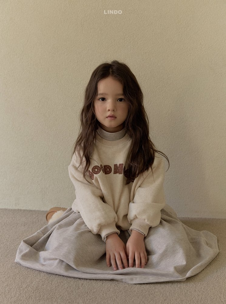 Lindo - Korean Children Fashion - #magicofchildhood - Stripe Turtleneck One-piece - 12