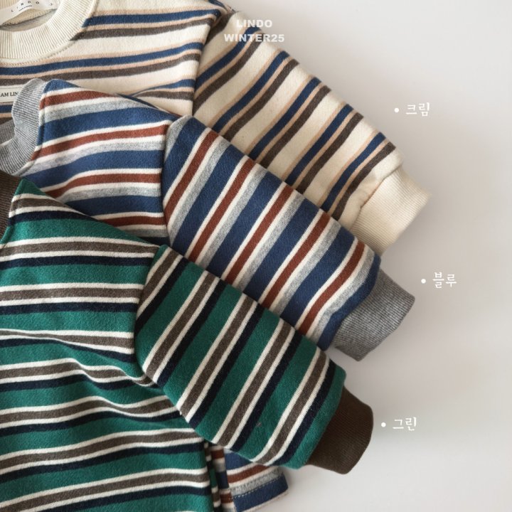 Lindo - Korean Children Fashion - #magicofchildhood - Multi Stripe Tee - 7