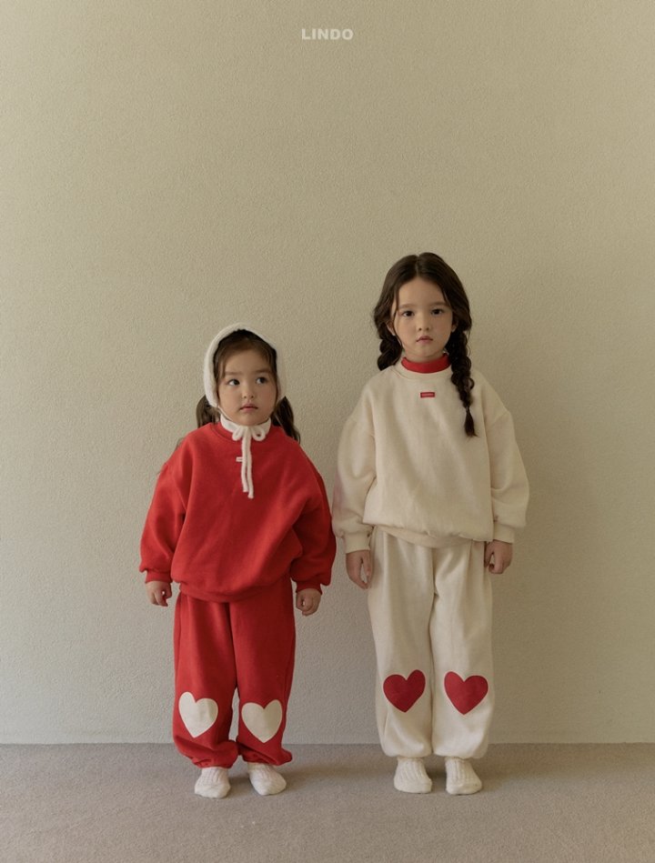 Lindo - Korean Children Fashion - #minifashionista - Big Heart Jogger Pants - 11