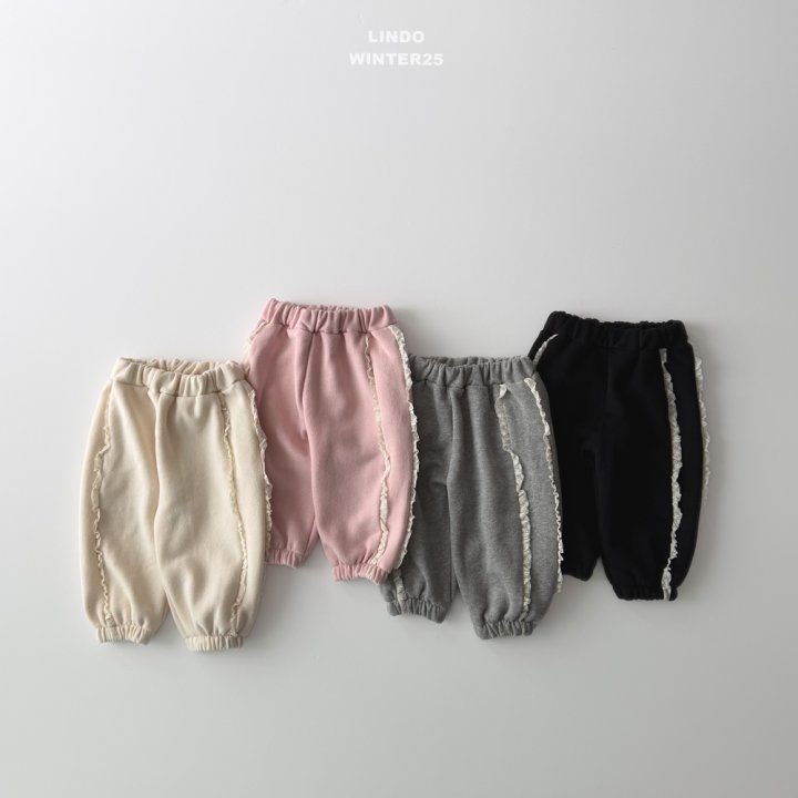 Lindo - Korean Children Fashion - #todddlerfashion - Double Lace Jogger Pants