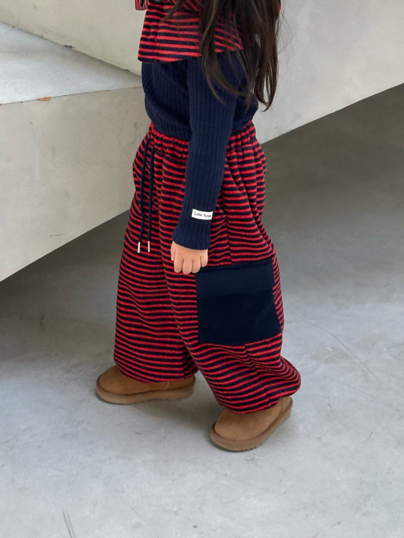 Little Normal - Korean Children Fashion - #Kfashion4kids - Striped Fleece Cargo Pants - 3