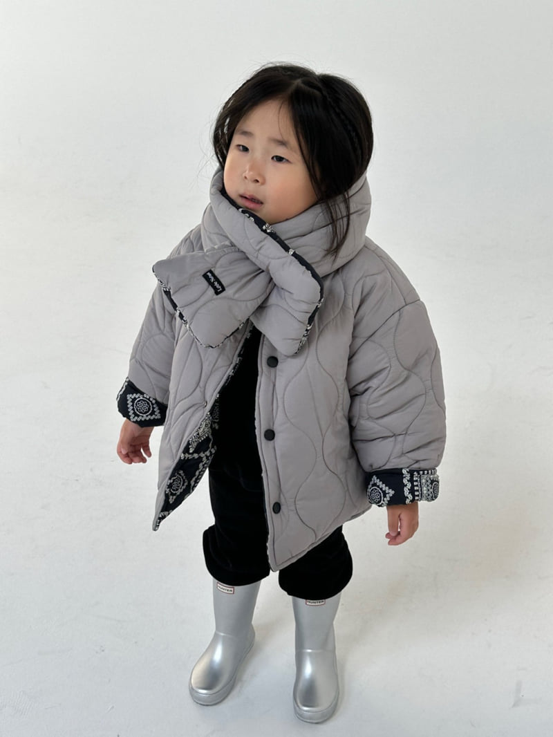 Little Normal - Korean Children Fashion - #childofig - Paisley Scarf Padding - 11