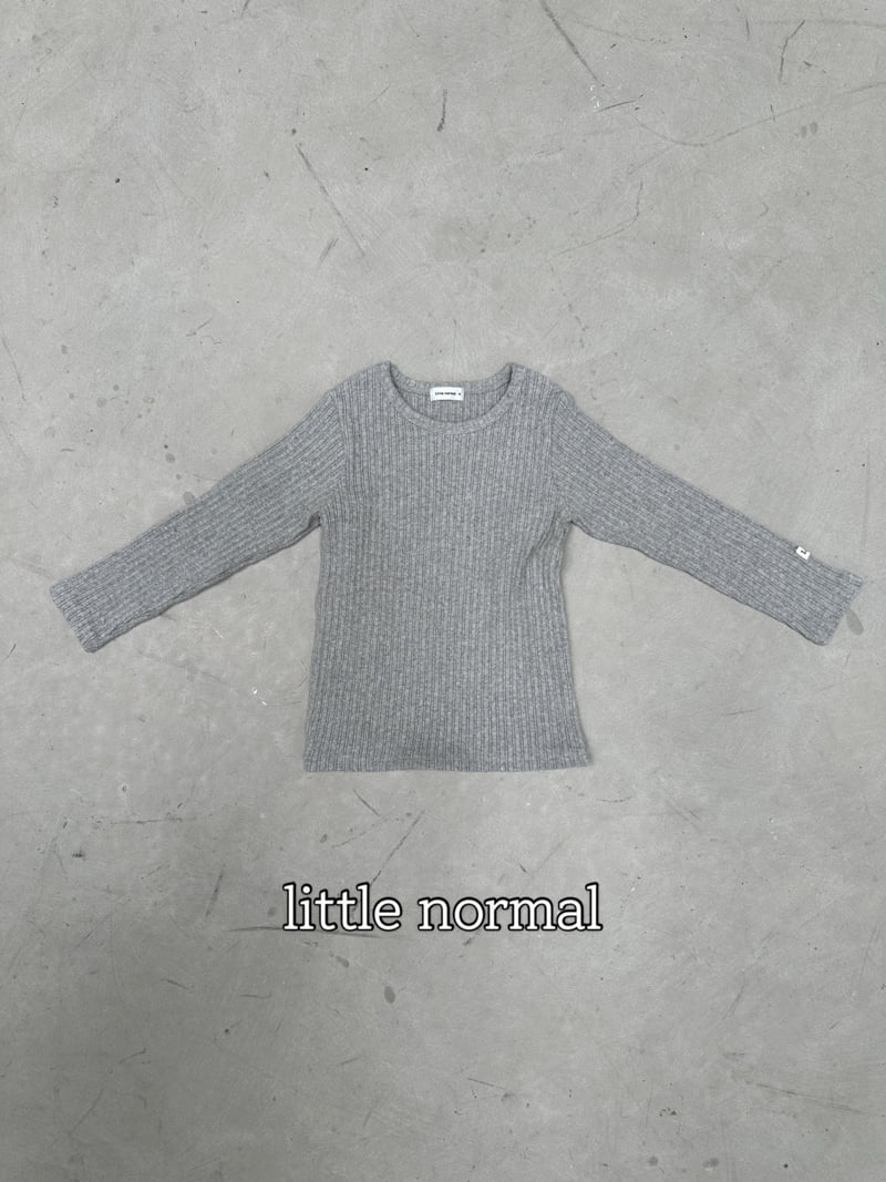 Little Normal - Korean Children Fashion - #childofig - Peach Ribbed Tee - 10