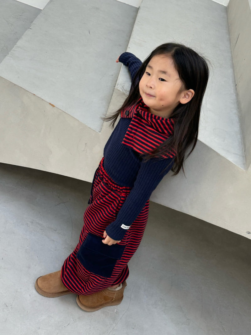 Little Normal - Korean Children Fashion - #childofig - Striped Fleece Cargo Pants - 9