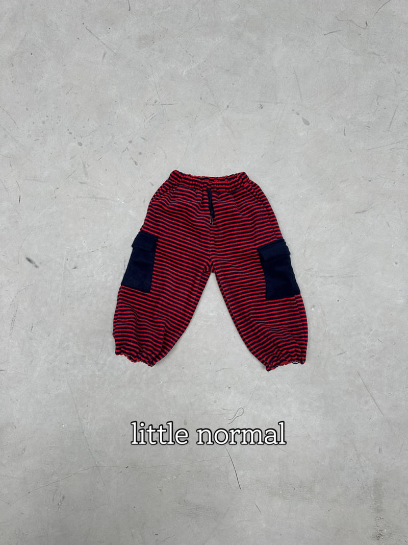 Little Normal - Korean Children Fashion - #discoveringself - Striped Fleece Cargo Pants - 12