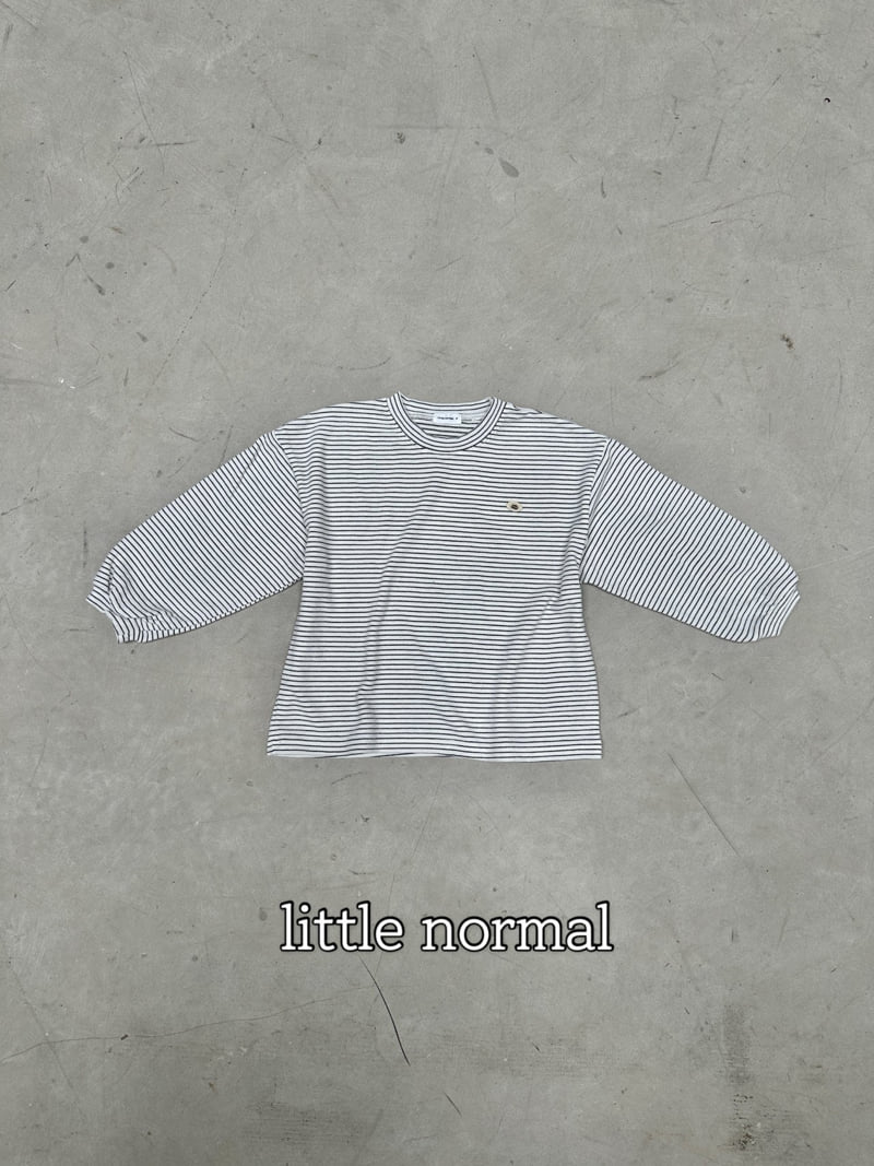 Little Normal - Korean Children Fashion - #kidsshorts - Winter Stripe Tee - 7