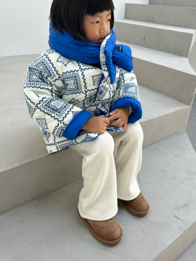 Little Normal - Korean Children Fashion - #kidsshorts - Paisley Scarf Padding - 4