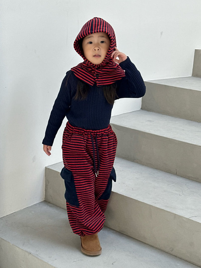 Little Normal - Korean Children Fashion - #kidsstore - Striped Fleece Cargo Pants