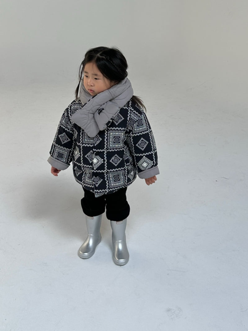 Little Normal - Korean Children Fashion - #kidzfashiontrend - Paisley Scarf Padding - 5