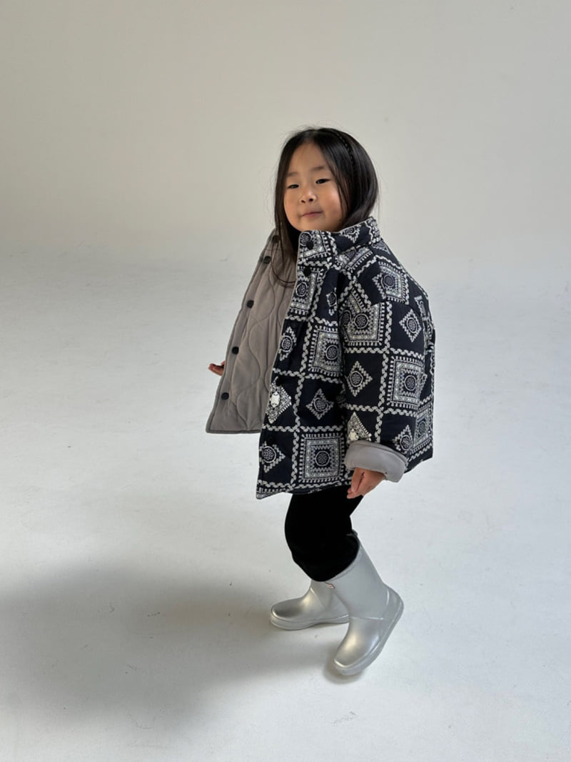 Little Normal - Korean Children Fashion - #littlefashionista - Paisley Scarf Padding - 7